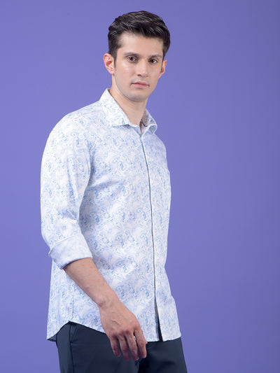 Blue Printed Shirt