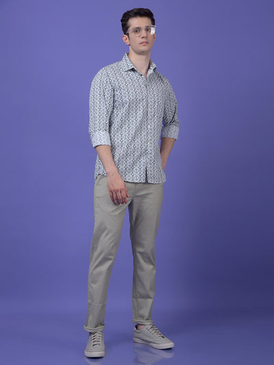 Grey Printed Shirt