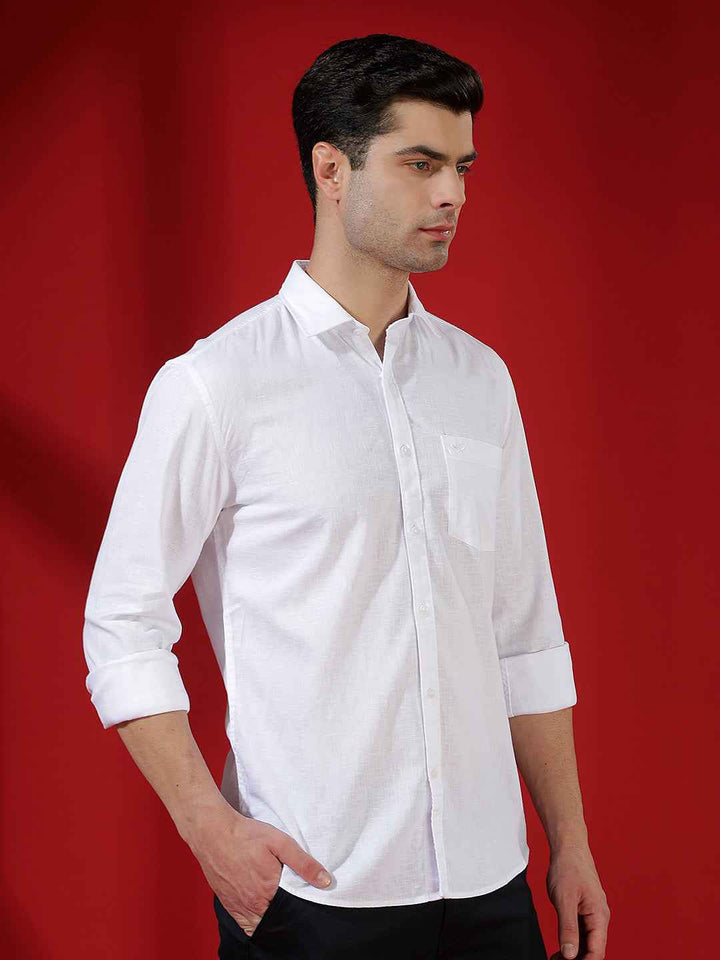 White Chic Linen Air Shirt