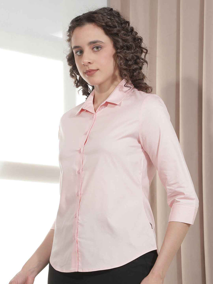 Soft Peach Semi-Formal Shirt