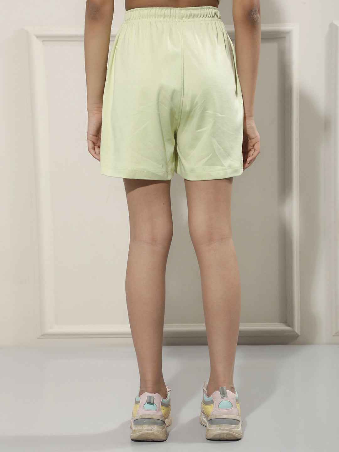 Graphic Print Green Shorts