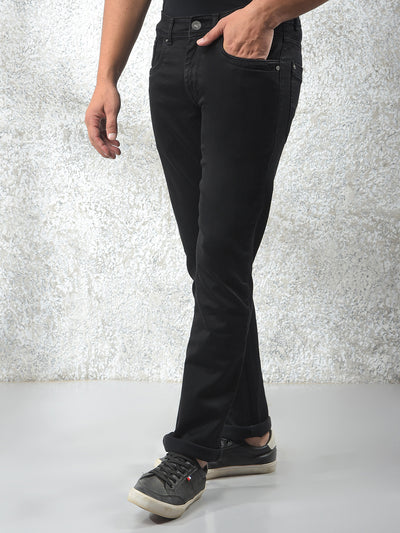Trendy Dark Wash Black Jeans
