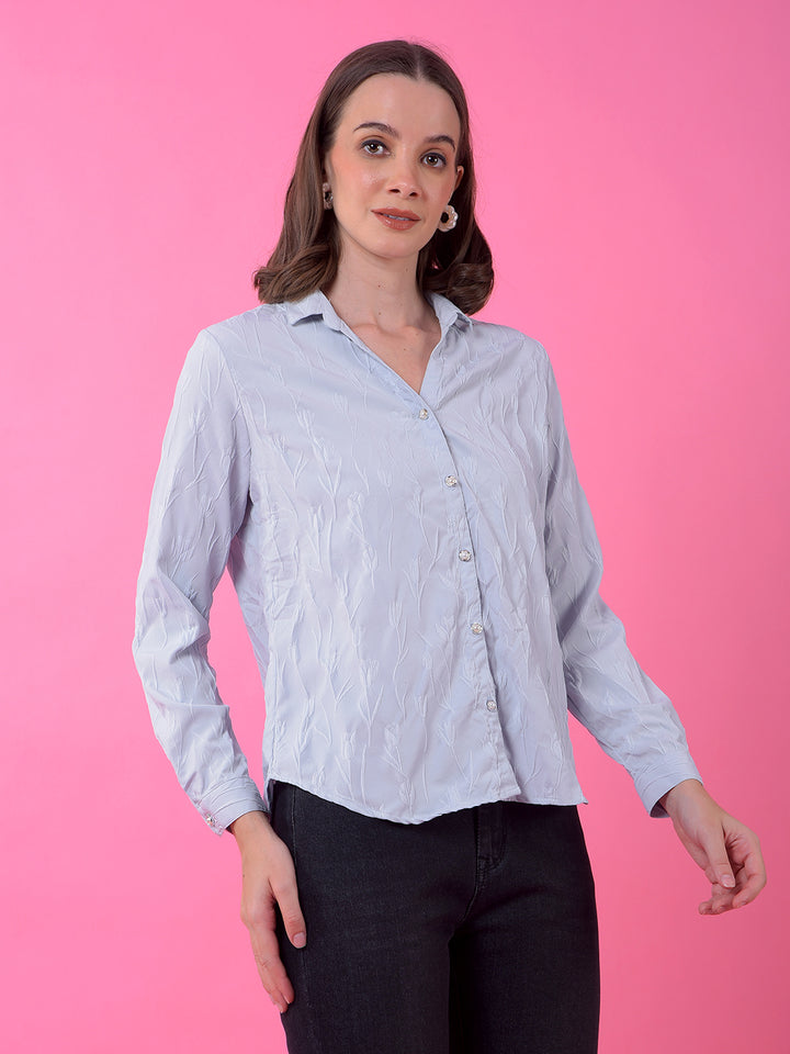 Blue Jacquard Shirt