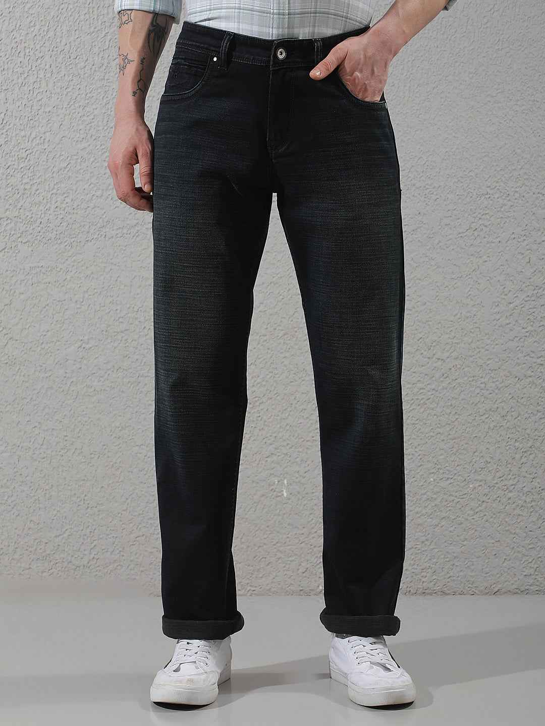 Carbon Black Straight Jeans
