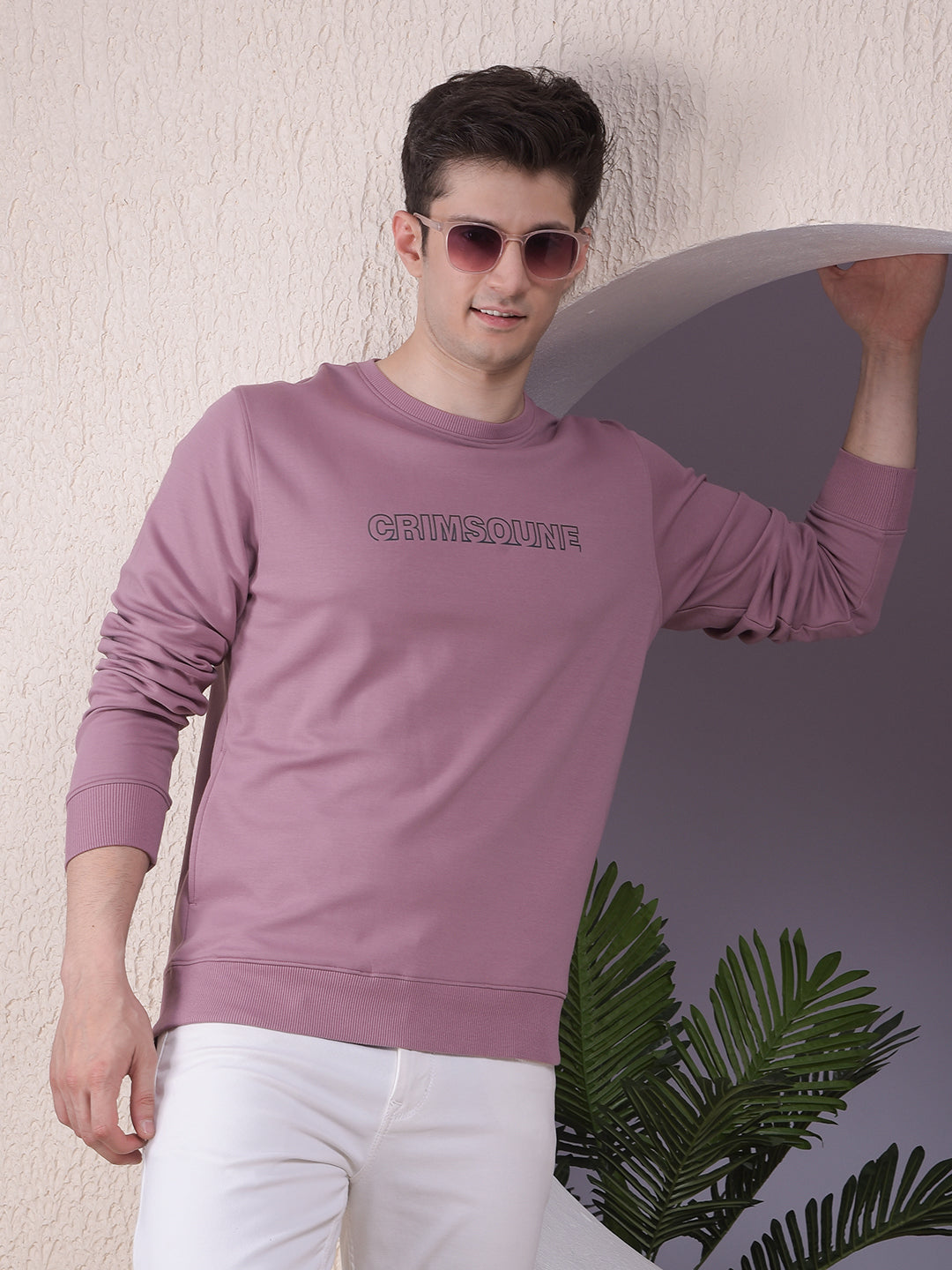 Pink Typographic Print Sweatshirt
