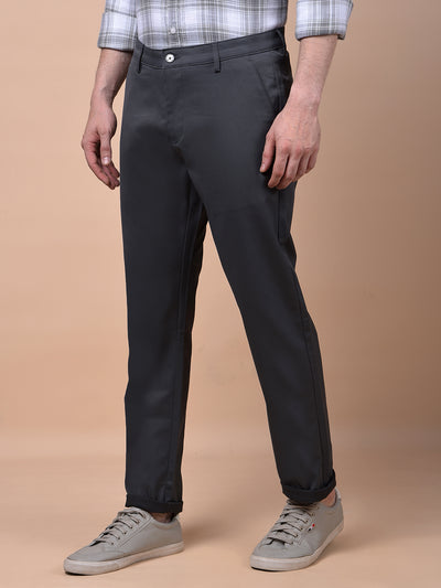 Tailored Trim Grey Printed Trousers