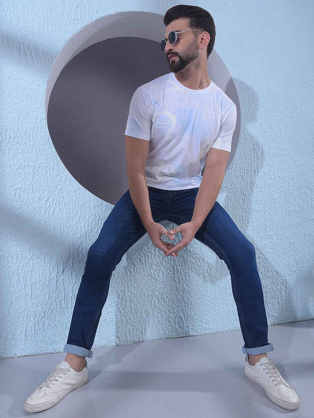 Classic Medium Blue Stretch Cotton Jeans