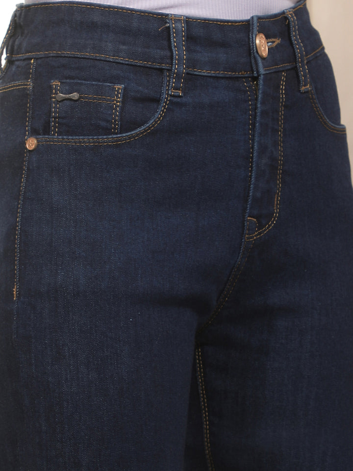 Navy Blue Straight Jeans