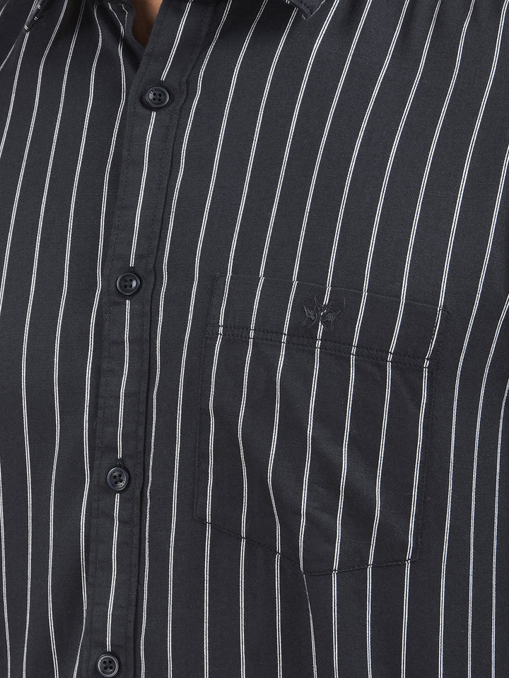Black Vertical Stripes Shirt