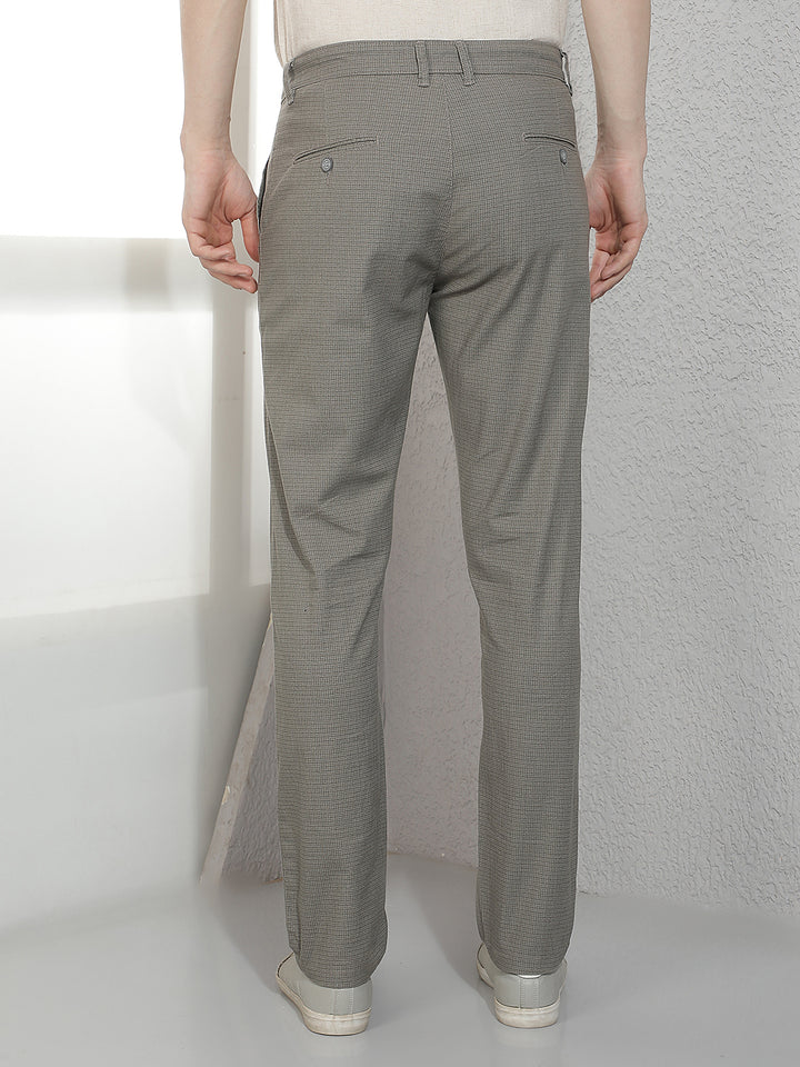 Grey Checked Trousers