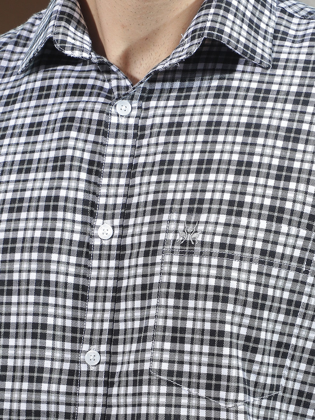 Black 100% Cotton Checked Shirt