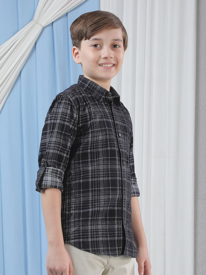 Multi-Color 100% Cotton Corduroy Check-Shirt