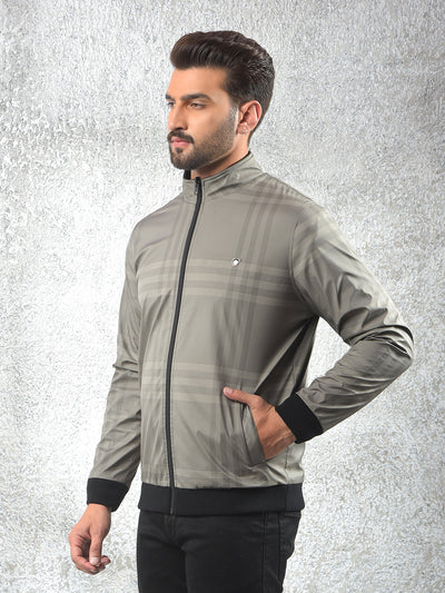 Grey Checked Reversible Jacket