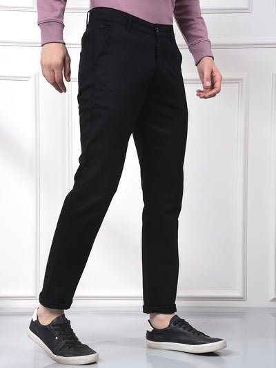 Modern Black Comfort Trousers