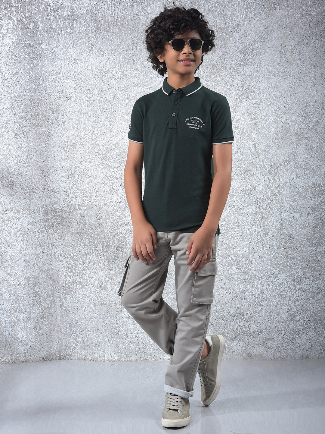 Noble Era Green Polo Neck T-Shirt