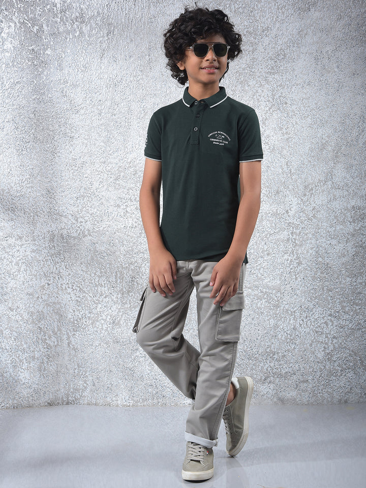 Noble Era Green Polo Neck T-Shirt