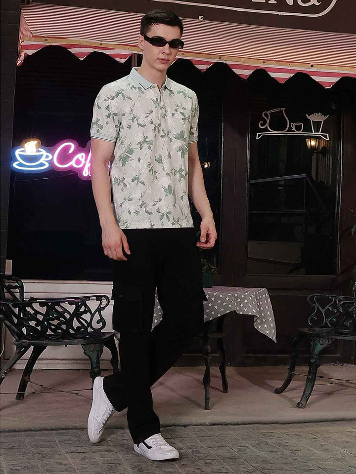 Green Floral Print T-Shirt