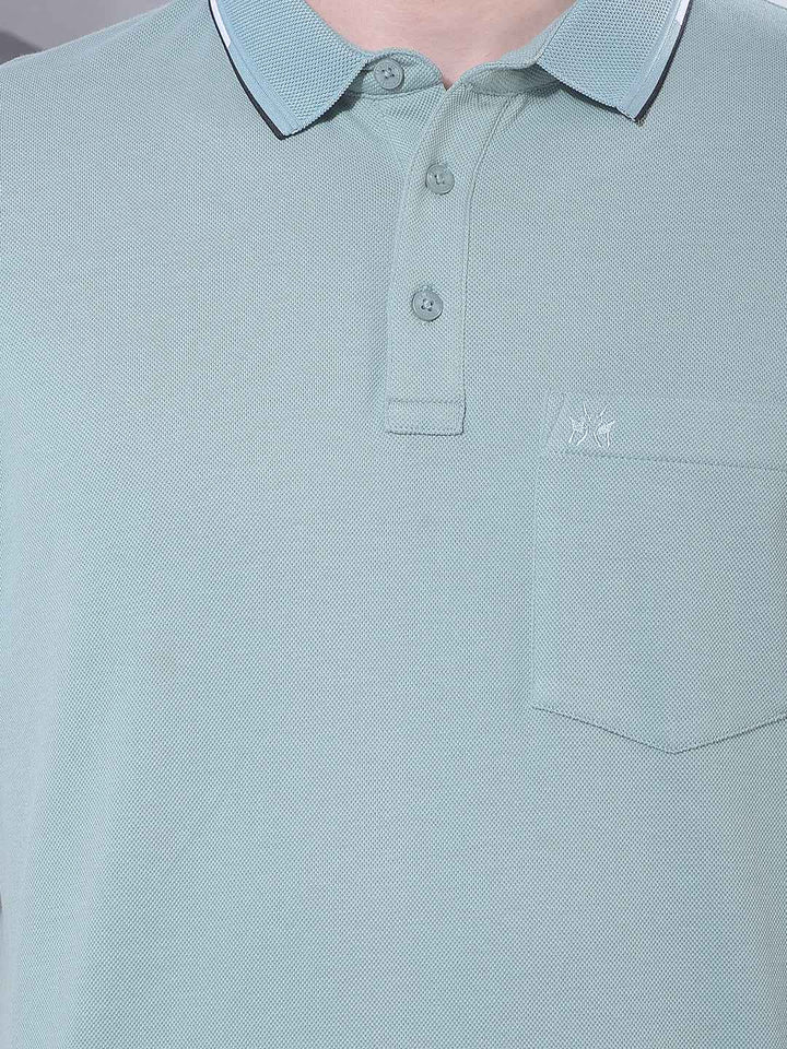 Green Polo Neck T-Shirt