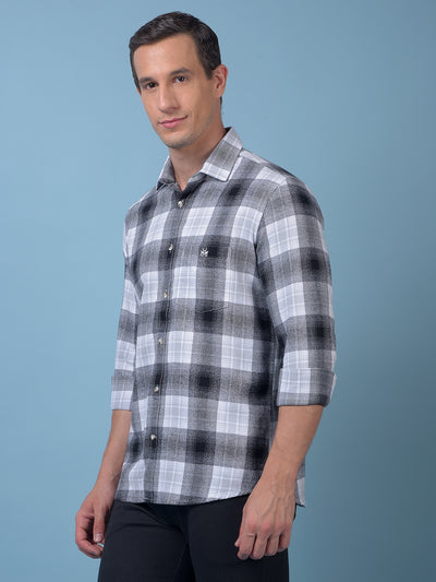 Black Checked 100% Cotton Shirt