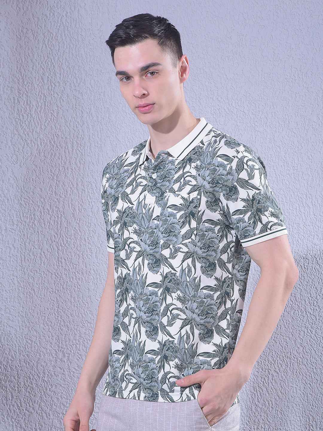 Green Floral Print T-Shirt