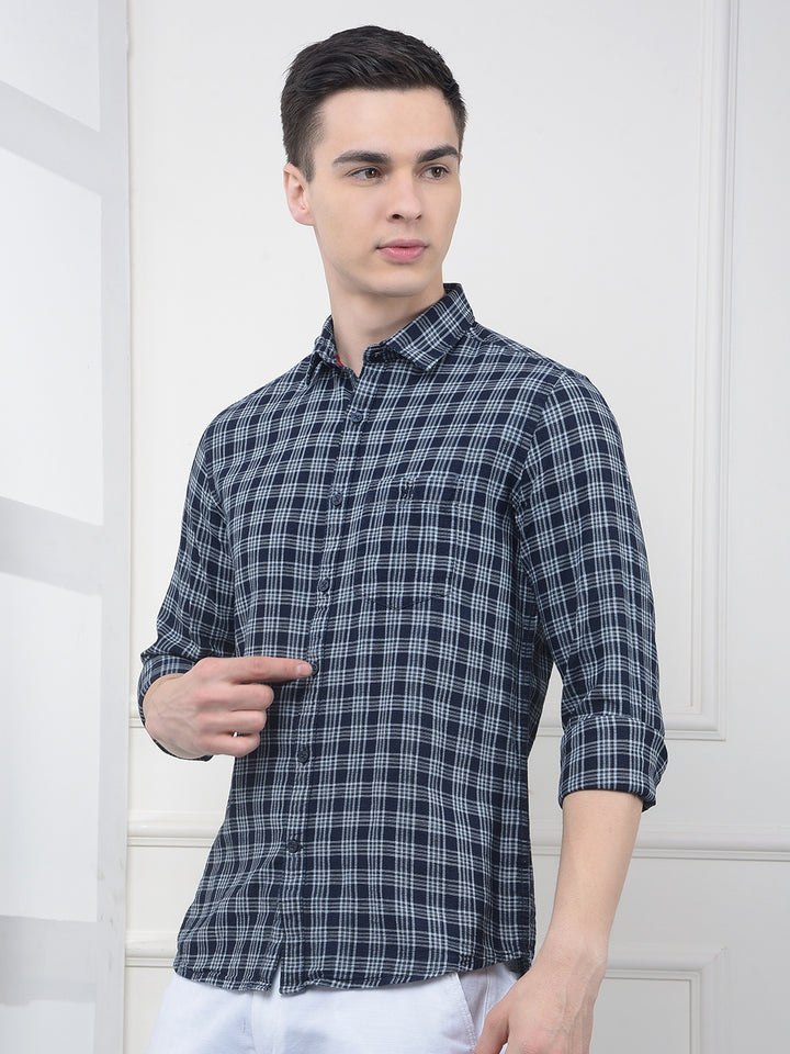 Black Checked 100% Cotton Shirt