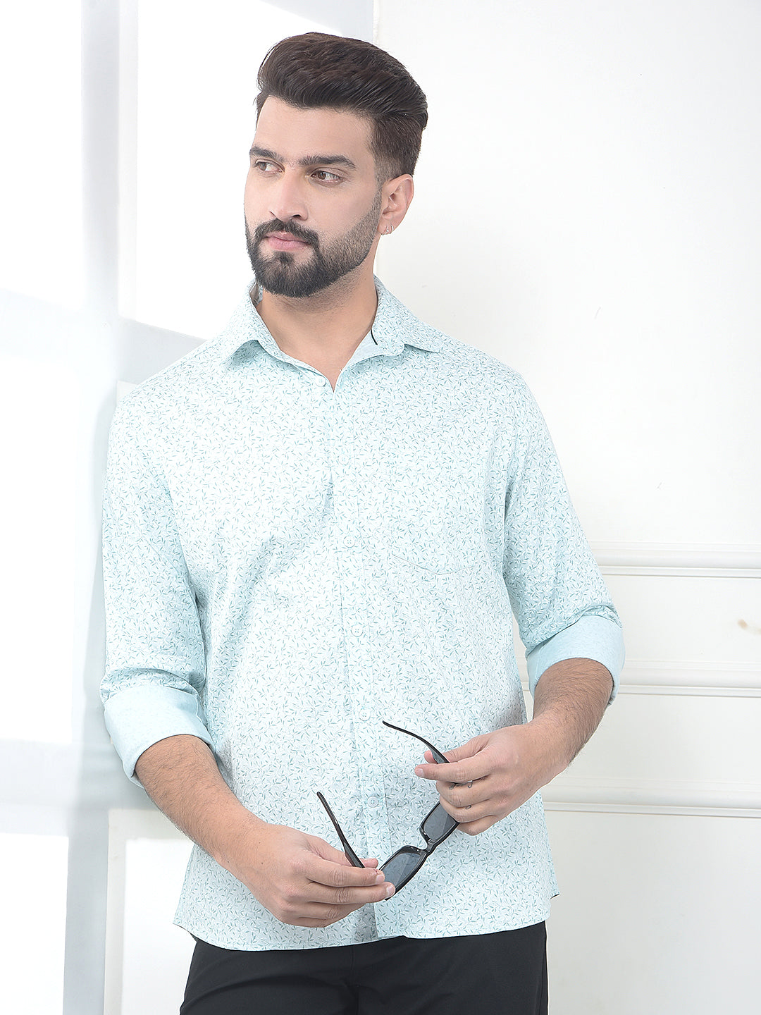 Kelly Green Printed Shirt