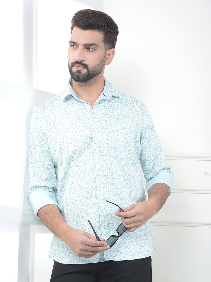 Kelly Green Printed Shirt