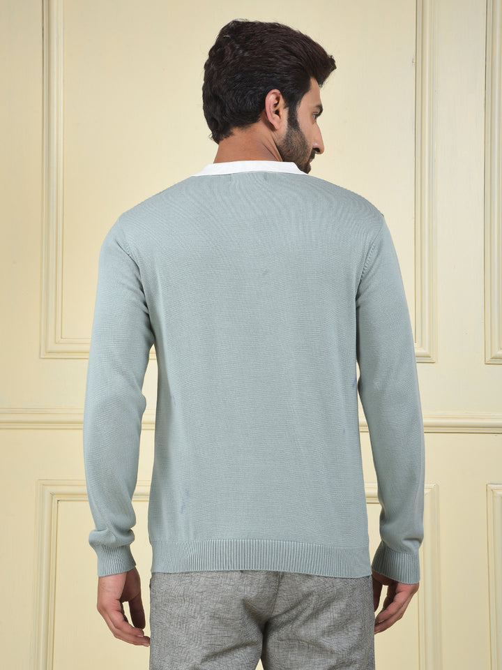 Green Vertical Stripes 100% Cotton T-Shirt