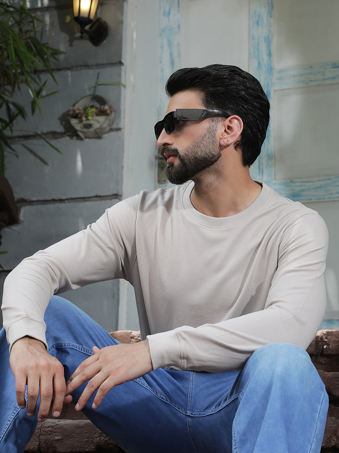 Refined Warm Sand Beige Sweatshirt