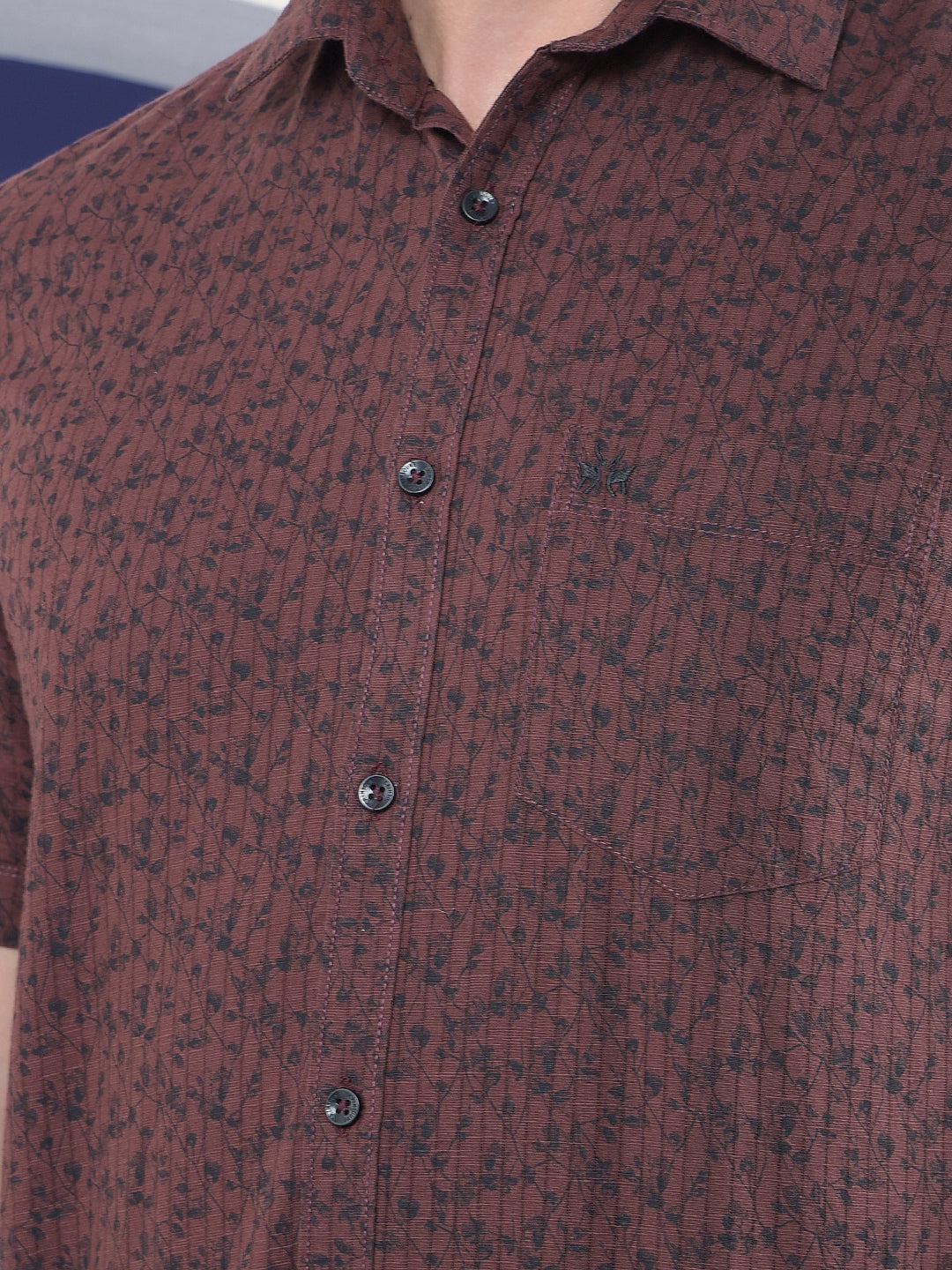 Russet Bloom Printed Maroon Shirt