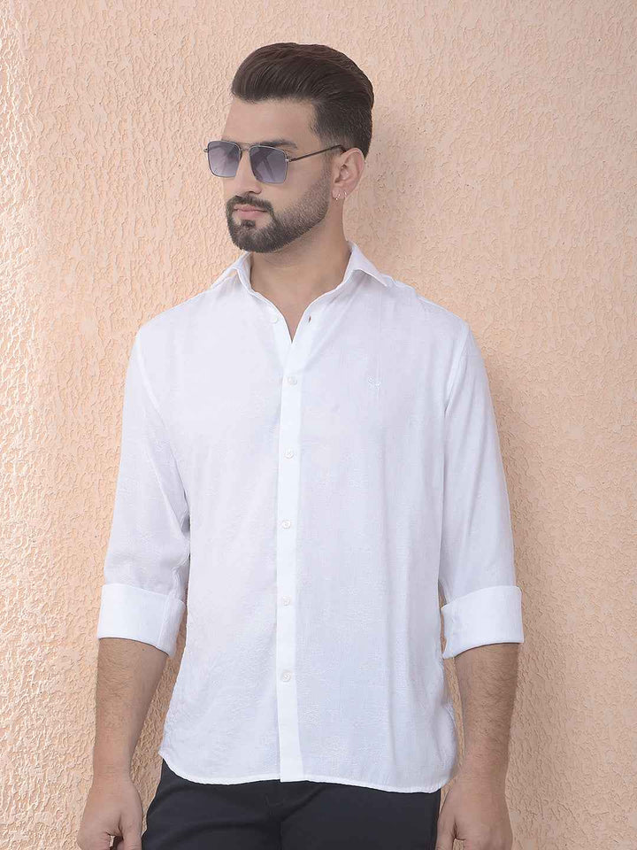 White Embroidered Shirt