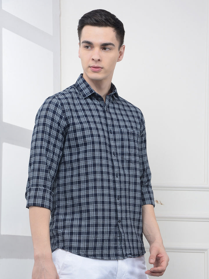 Black Checked 100% Cotton Shirt