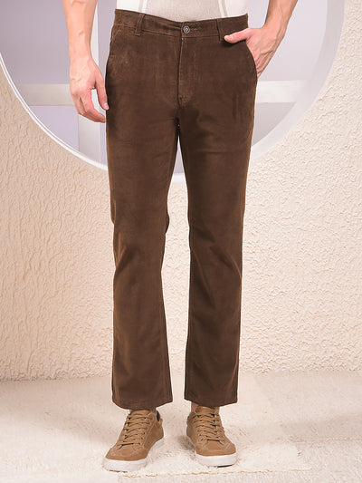 Brown Straight Corduroy Trousers