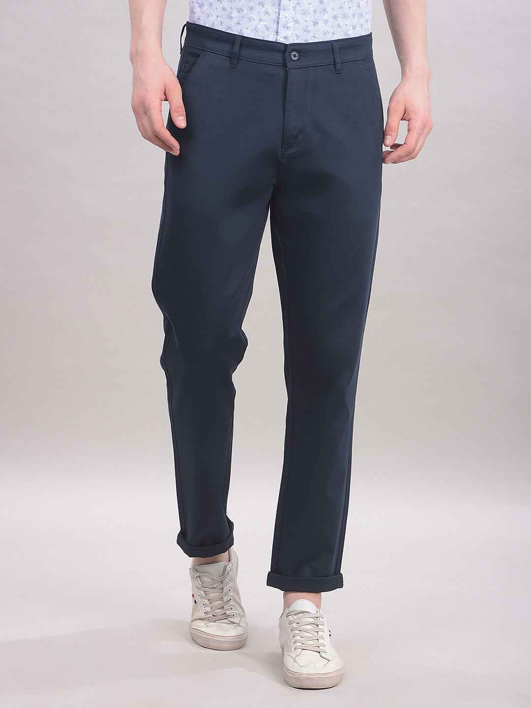Navy Blue Chinos Trousers