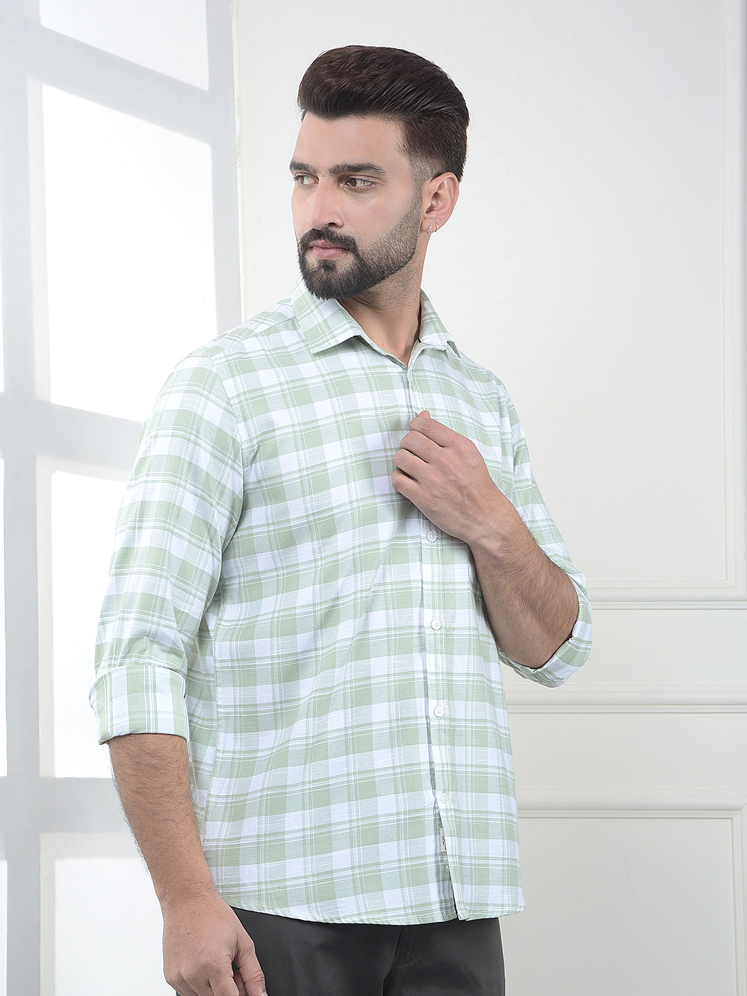 Limeade Green Checked Shirt