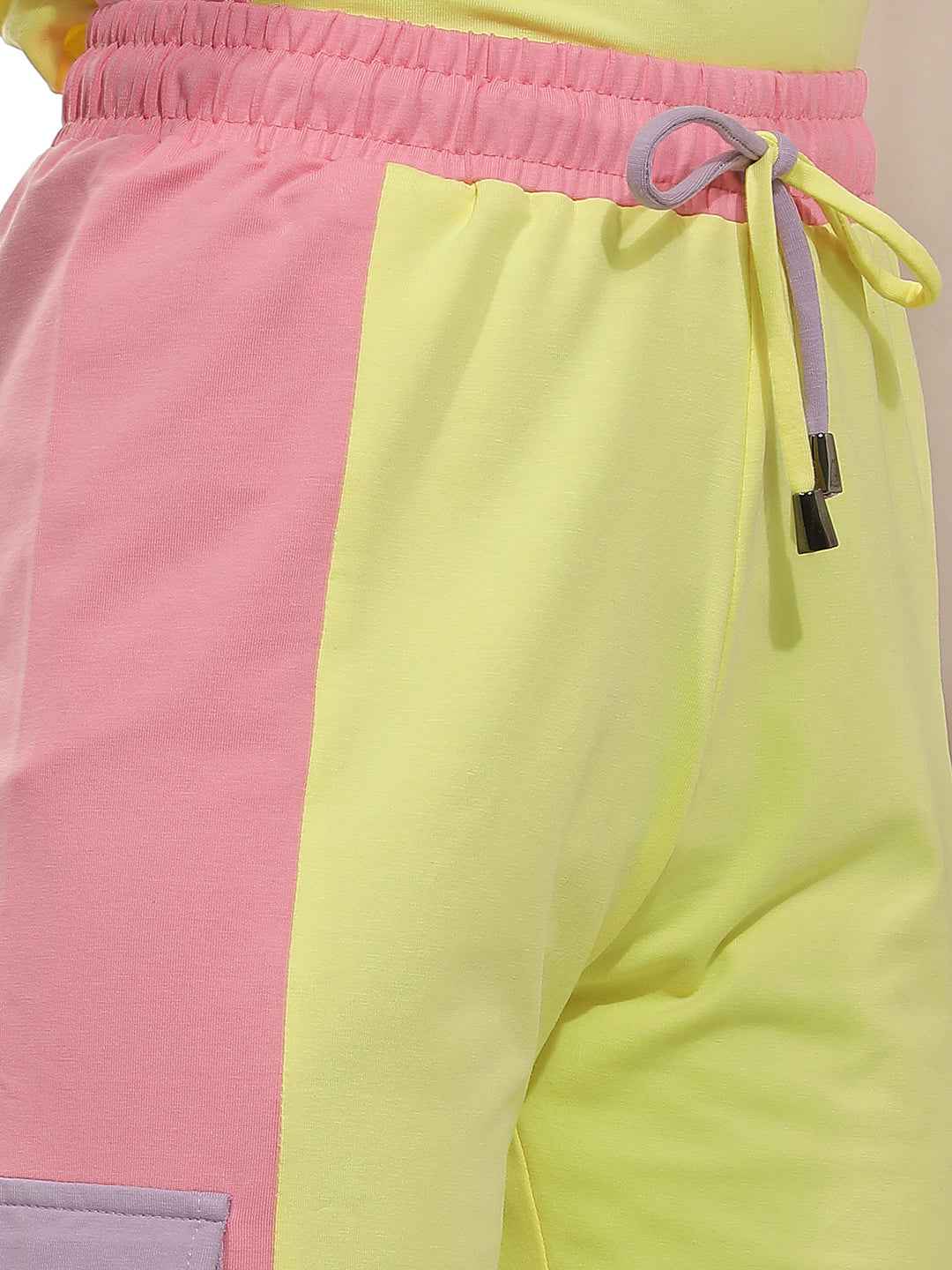 Yellow Colorblocked Trackpants