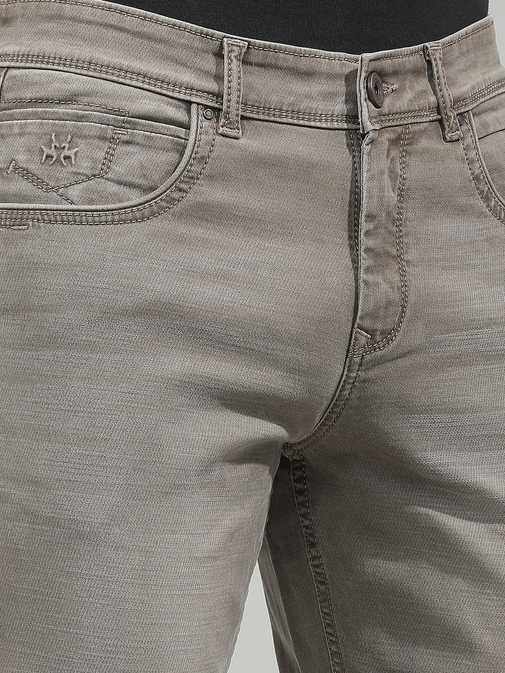 Sleek Safari Khaki Straight Jeans