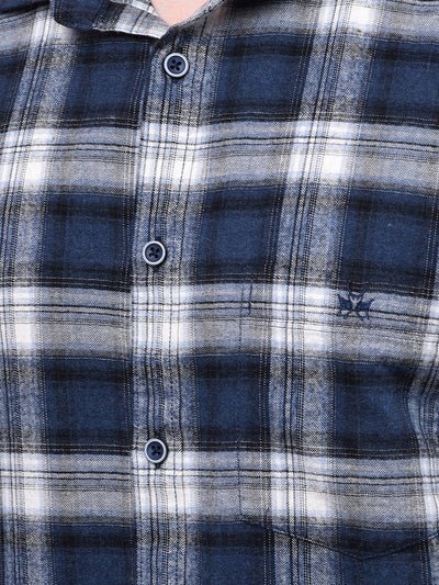 Blue Checked 100% Cotton Shirt