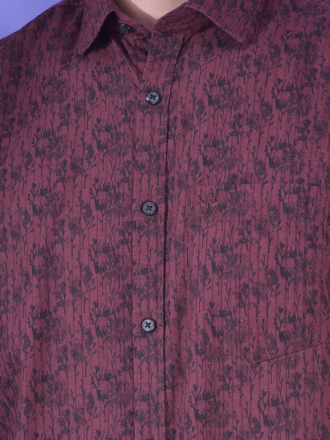 Tempest Wine Floral Print Shirt