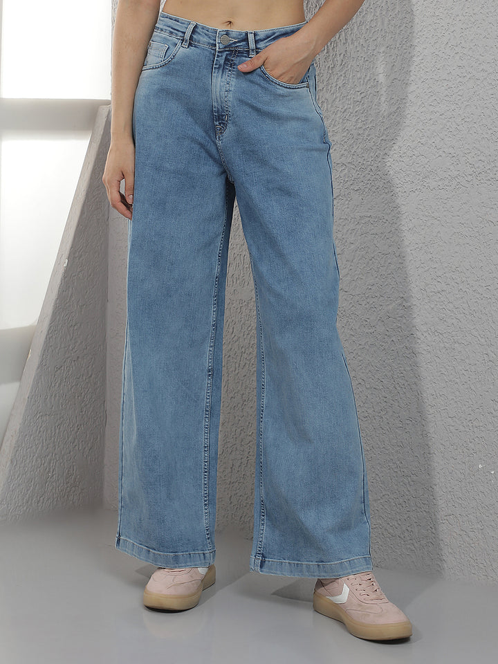 Classic Sapphire Blue Loose Jeans