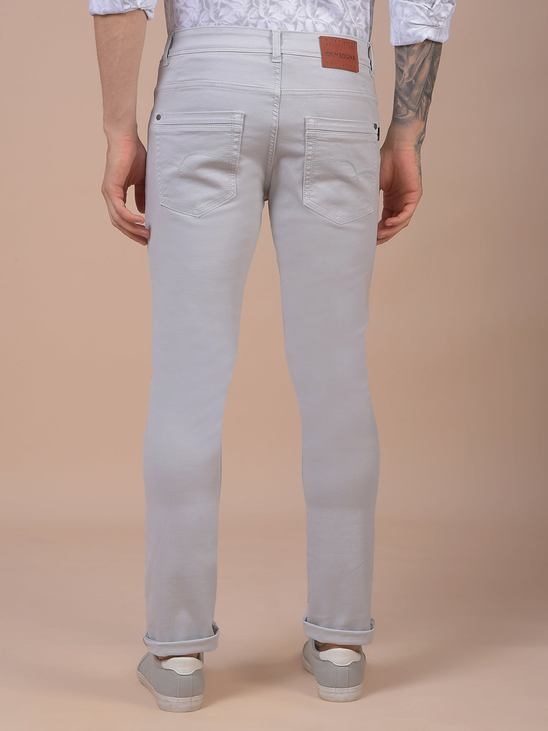 Chic Grey Jeans-Men Jeans-Crimsoune Club