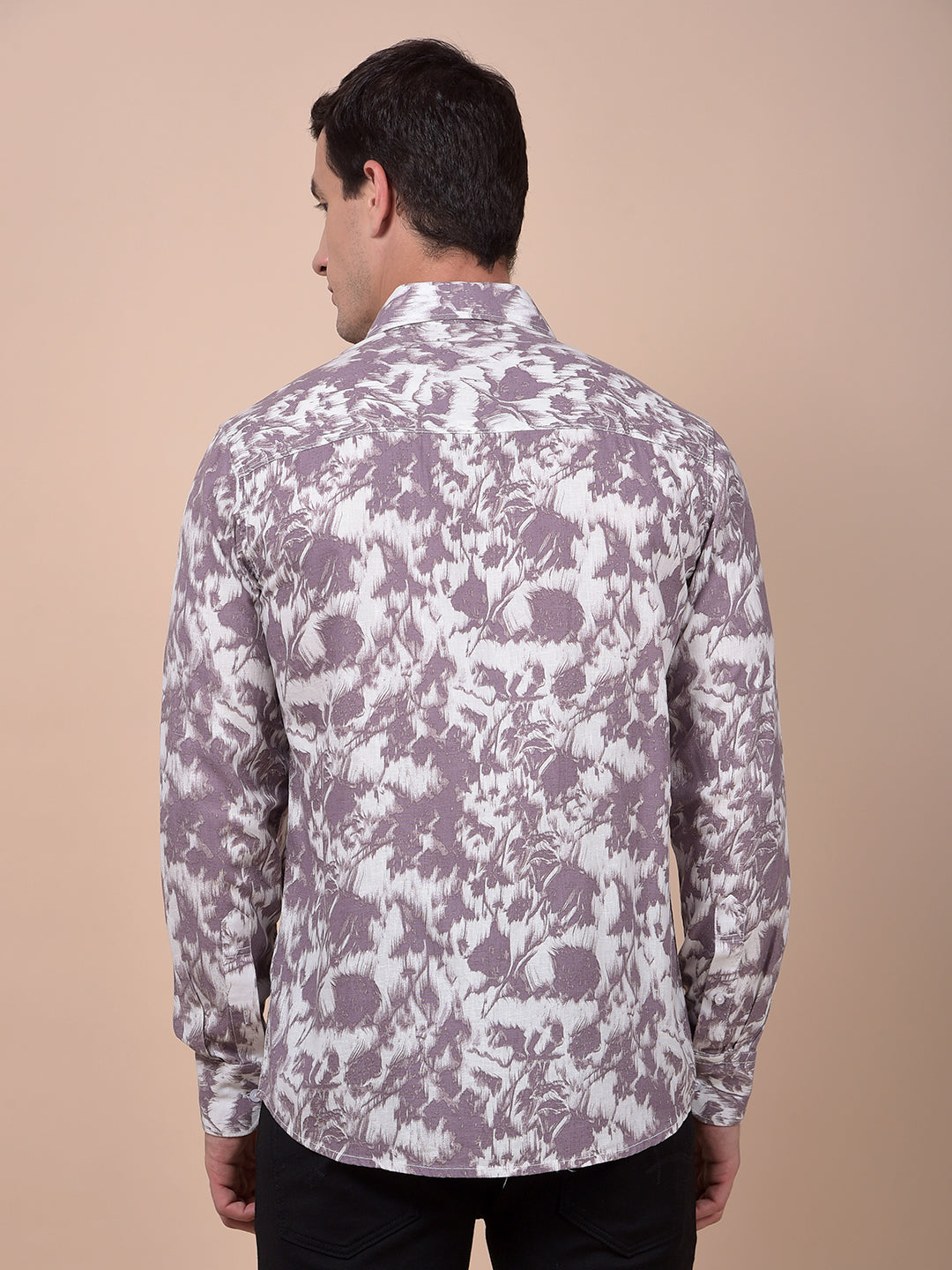 Purple Floral Print Shirt