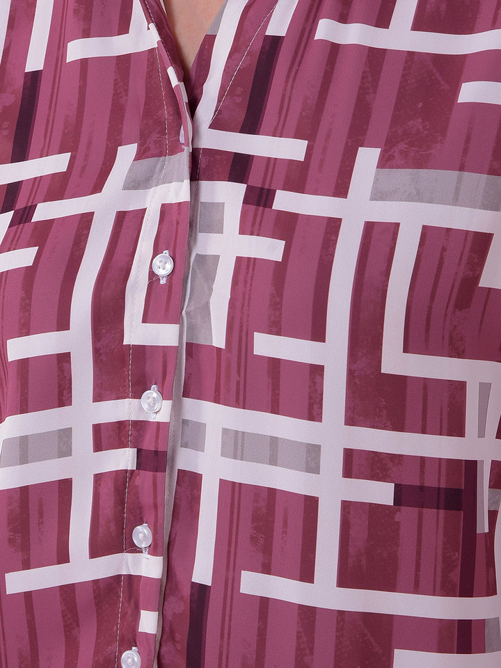 Wine Printed Shirt