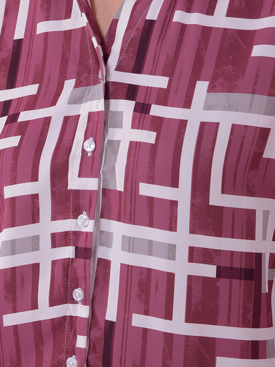 Wine Printed Shirt