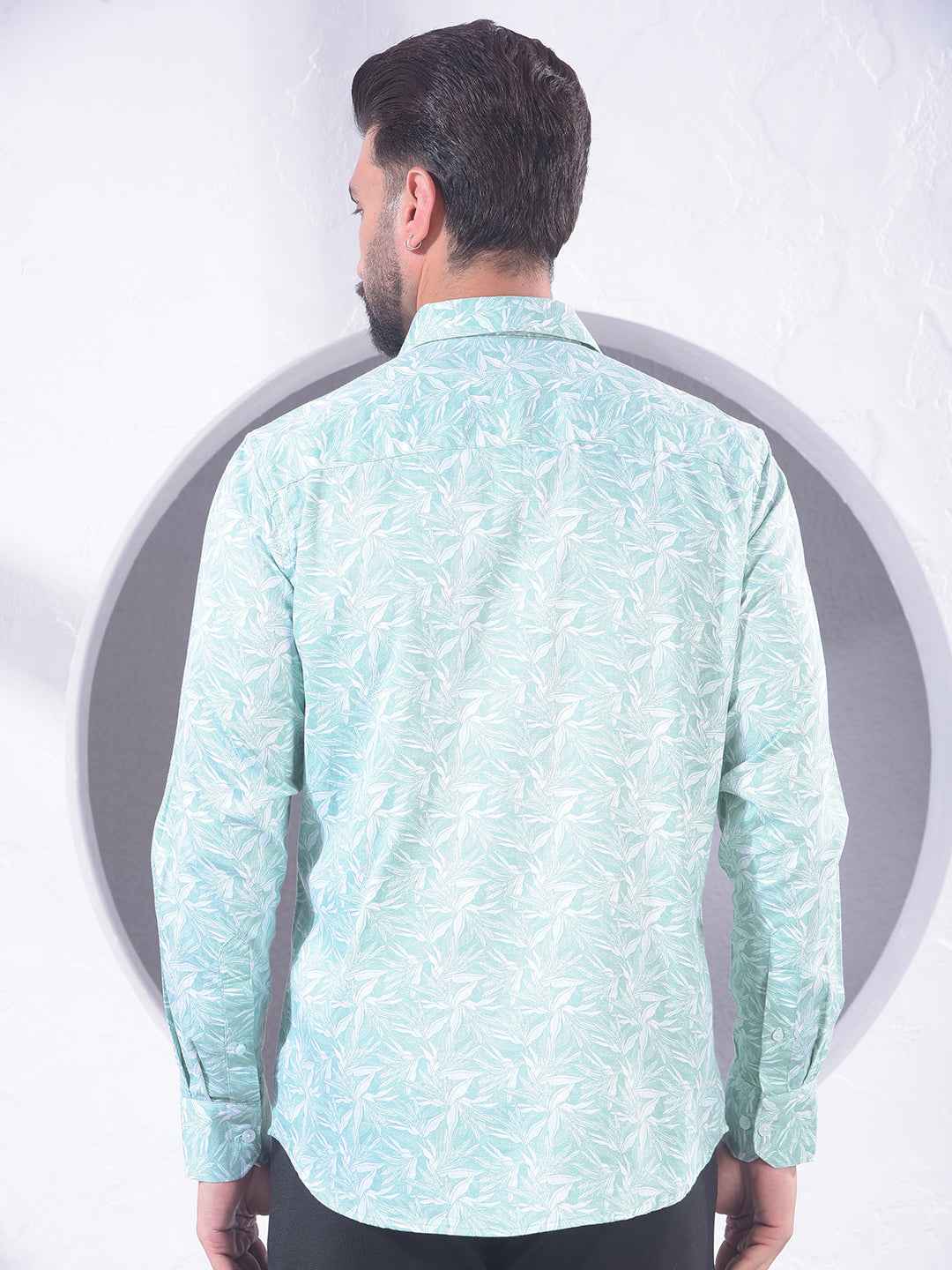 Green Floral Print Shirt