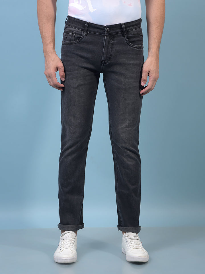 Men's Grey Jeans-Men Jeans-Crimsoune Club