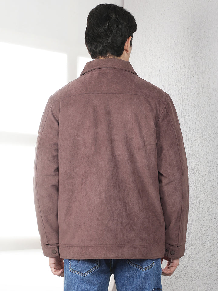 Brown Faux Suede Shacket