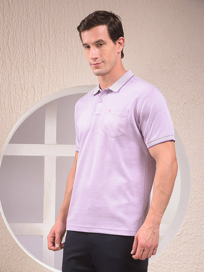 Purple Polo Neck T-Shirt