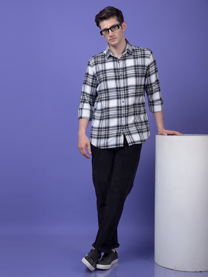 Black Checked 100% Cotton Shirt