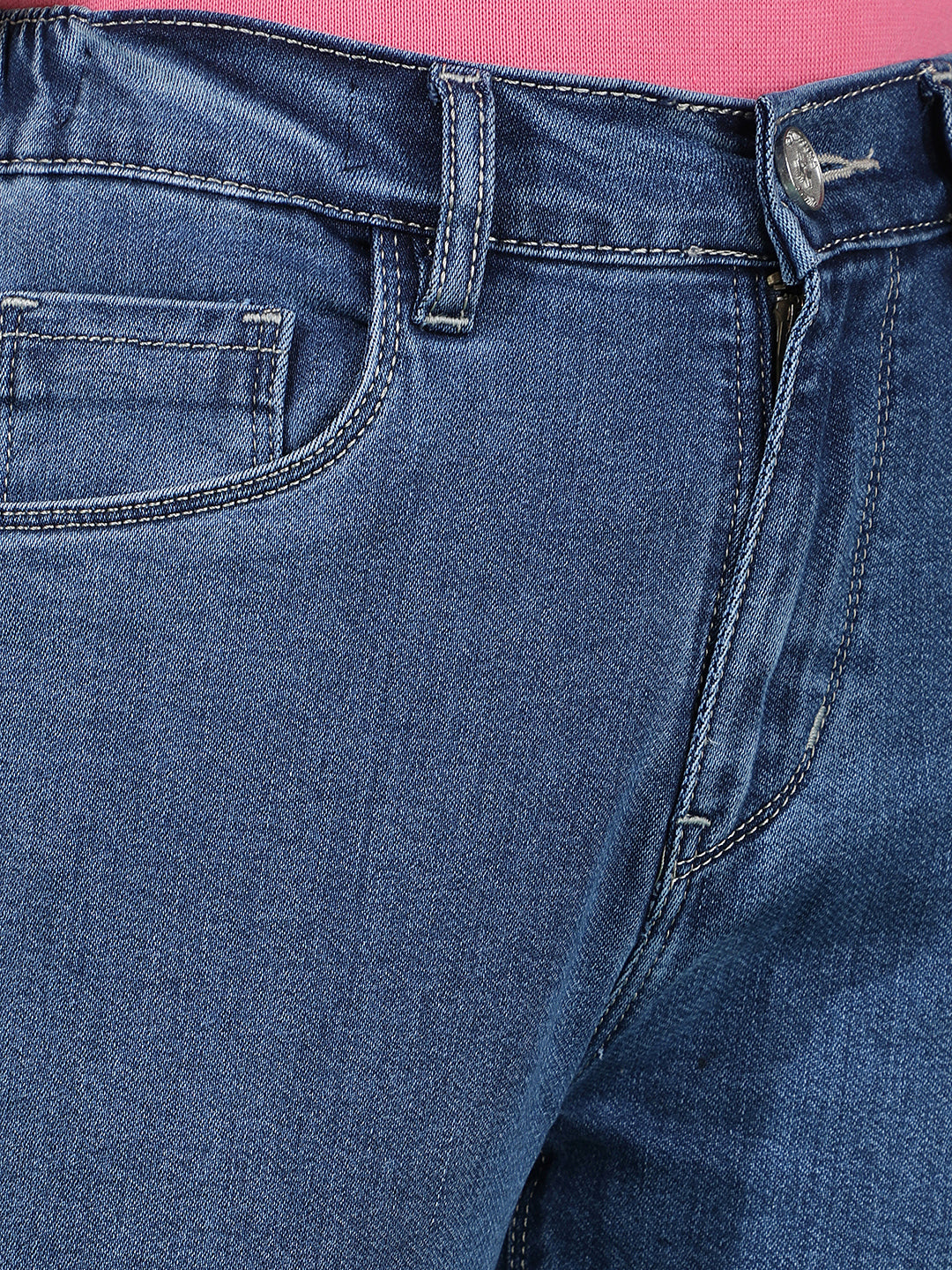 Blue Bootcut High Waist Jeans